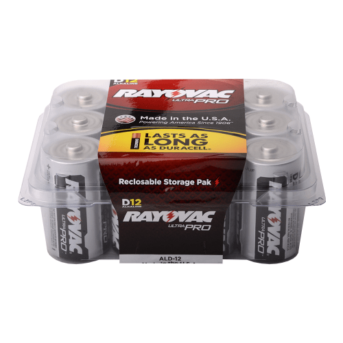 4 Pack D Cell Size Alkaline Batteries From Rayovac© 