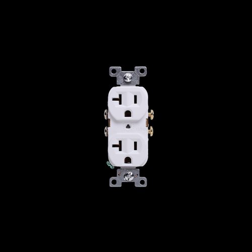 Receptacle,Duplex,Wht,125V/20A