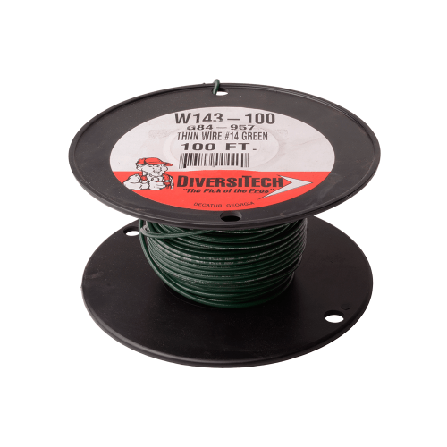 Wire,14 Gauge, 100 ft., Green